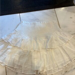 Elegant White Ruffled Skirt